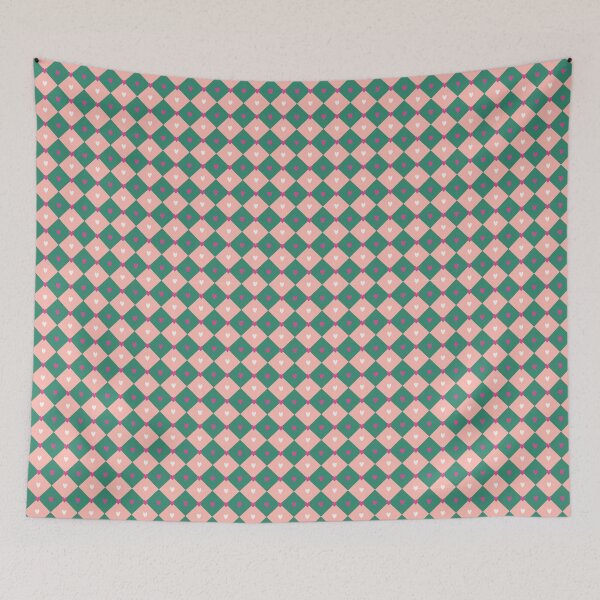 Item preview, Sweet Heart Argyle Pattern Emerald Pink Diamond designed and sold by Angie-Atelier.