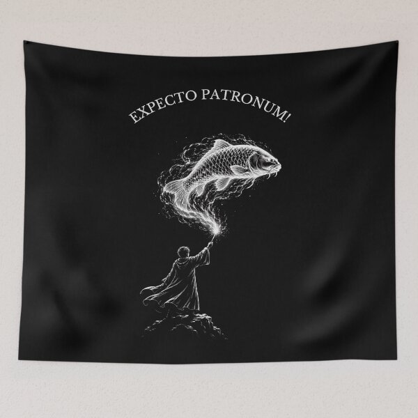 Item preview, Expecto Patronum Monster Carp - Funny Wizard Fishing designed and sold by GeekAnglerStore.