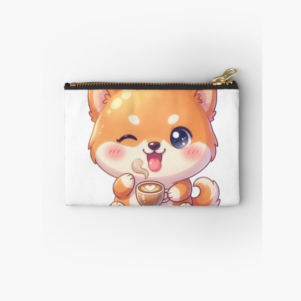 Item preview, Cute Winking Shiba Inu With Coffee Latte designed and sold by a575642903.