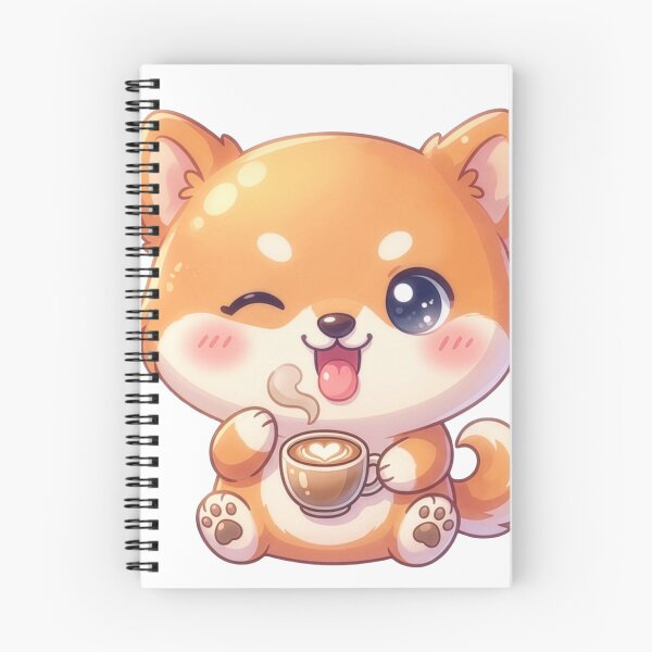 Item preview, Cute Winking Shiba Inu With Coffee Latte designed and sold by a575642903.