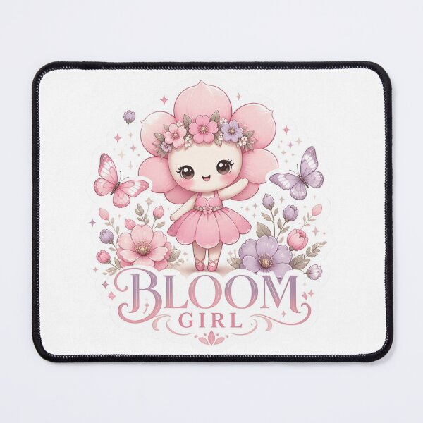 Item preview, Bloom Girl Kawaii Flower Sticker PNG | Cute Floral Girl Mascot | Pink Aesthetic Vinyl Decal | Feminine Gift & Journal Sticker designed and sold by Stylestickers55.