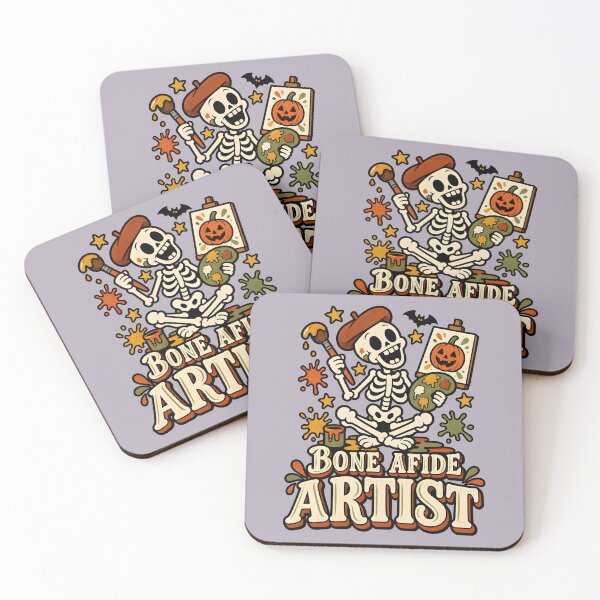Item preview, Bone AFide Artist Skeleton Halloween Shirt – Funny Pumpkin Artist Design designed and sold by  MAD's Recreation Studio.