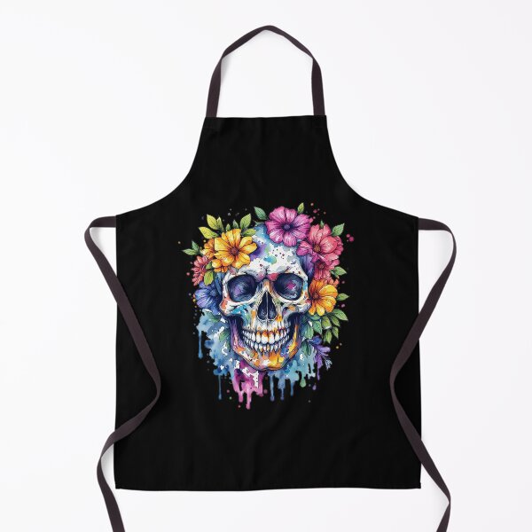 Item preview, Colorful Floral Sugar Skull | Gothic Halloween Day of the Dead designed and sold by emiliacreations.