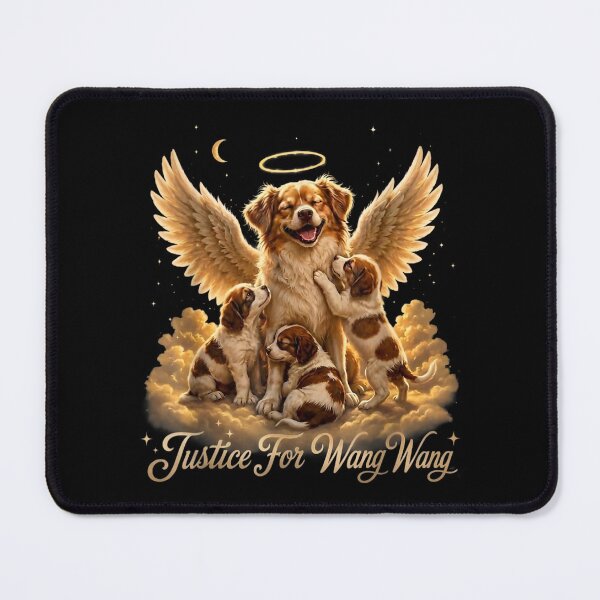 Item preview, Justice For Wang Wang Angel Dog In Heaven Memorial Tribute Design designed and sold by YubitaLeLe.