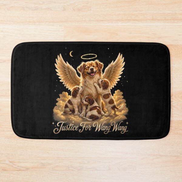 Item preview, Justice For Wang Wang Angel Dog In Heaven Memorial Tribute Design designed and sold by YubitaLeLe.