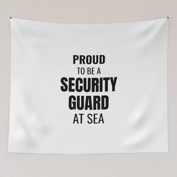 Item preview, Proud to be a Security Guard at Sea (Black) designed and sold by ShipCrewNation.