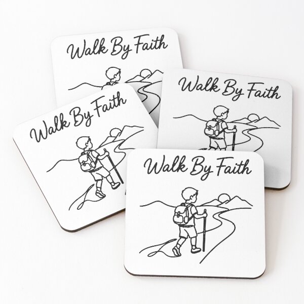 Item preview, Walk By Faith Minimalist Line Art designed and sold by lindalifepeace.