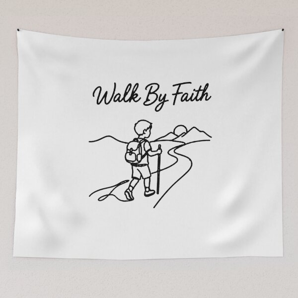 Item preview, Walk By Faith Minimalist Line Art designed and sold by lindalifepeace.