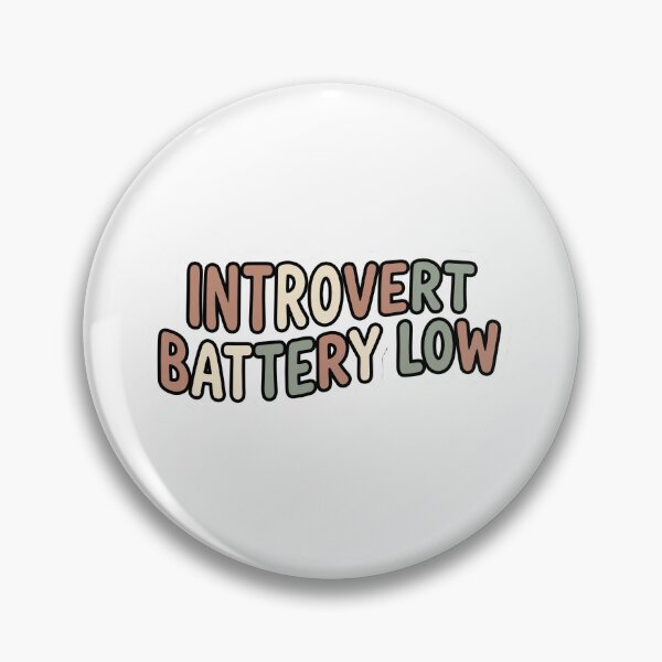 Item preview, Introvert Battery Low Hand-Lettered Sticker designed and sold by CozyCore101.