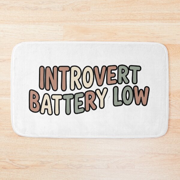Item preview, Introvert Battery Low Hand-Lettered Sticker designed and sold by CozyCore101.