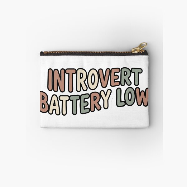 Item preview, Introvert Battery Low Hand-Lettered Sticker designed and sold by CozyCore101.