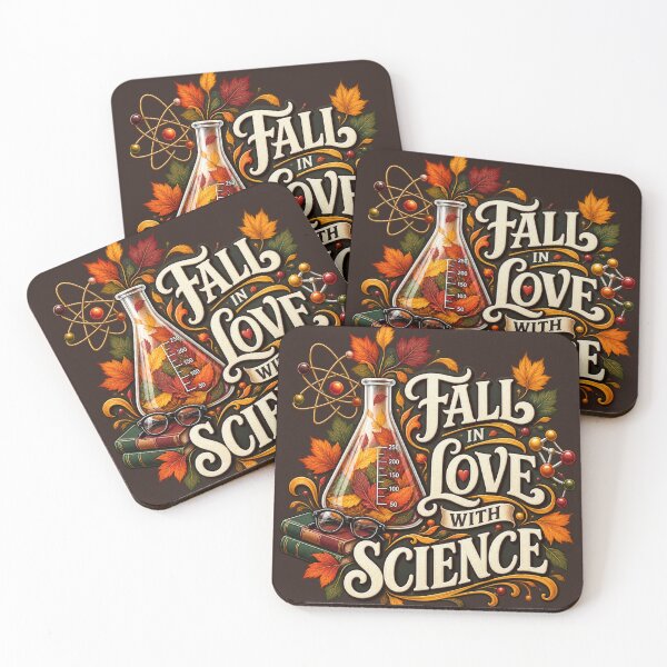 Item preview, Fall in Love With Science – Autumn STEM Teacher Design designed and sold by astersgraphics.