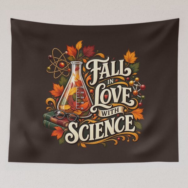 Item preview, Fall in Love With Science – Autumn STEM Teacher Design designed and sold by astersgraphics.
