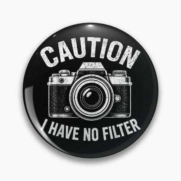 Item preview, Caution I Have No Filter Retro Vintage Camera Photography Lover Design designed and sold by YubitaLeLe.