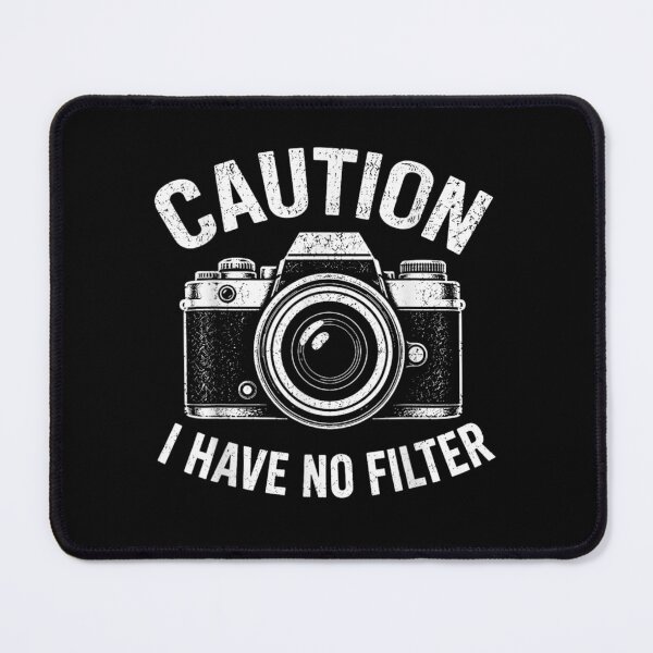 Item preview, Caution I Have No Filter Retro Vintage Camera Photography Lover Design designed and sold by YubitaLeLe.