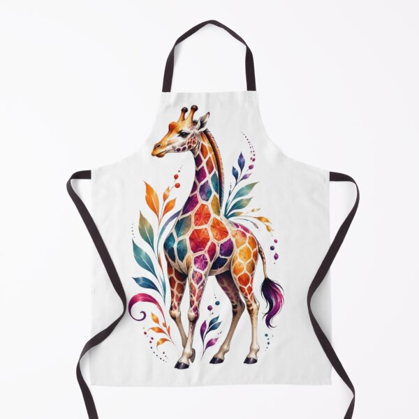 Item preview, Vibrant Colorful Watercolor Giraffe Art Print designed and sold by Arts Design 15.