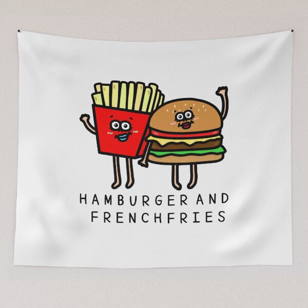 Item preview, Cute HAMBURGER AND FRENCHFRIES designed and sold by kanaehonkawa.