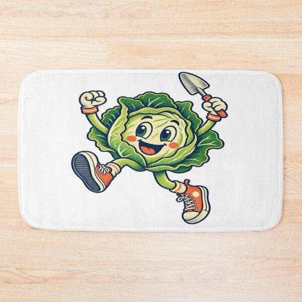 Item preview, Retro Cabbage Mascot - Garden Victory designed and sold by UrbanCanvvas.