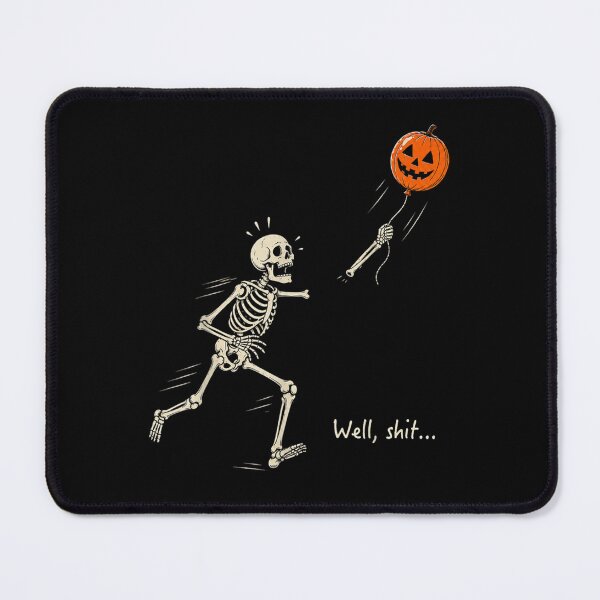 Item preview, Well Shit Skeleton Losing Jack O Lantern Halloween Pumpkin Flying Balloon designed and sold by YubitaLeLe.
