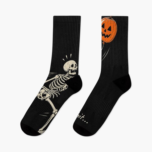 Item preview, Well Shit Skeleton Losing Jack O Lantern Halloween Pumpkin Flying Balloon designed and sold by YubitaLeLe.