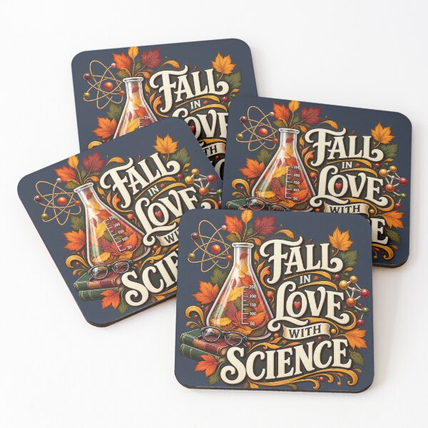 Item preview, Fall in Love With Science – Autumn STEM Teacher Design designed and sold by astersgraphics.