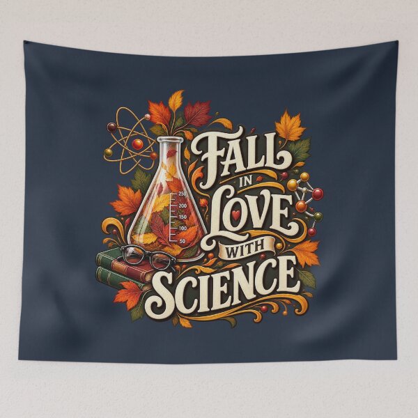Item preview, Fall in Love With Science – Autumn STEM Teacher Design designed and sold by astersgraphics.