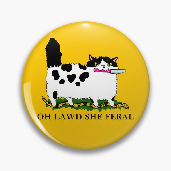 Item preview, Oh Lawd She Feral Cow Cat designed and sold by KilkennyCat Art.