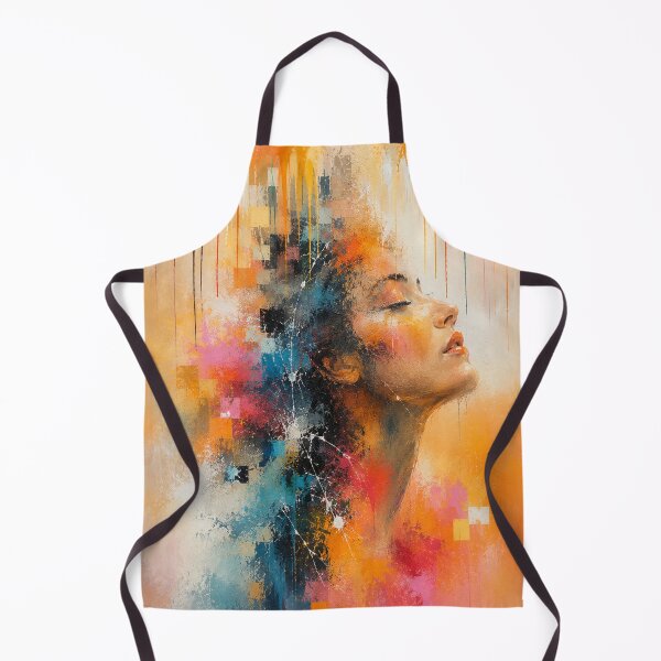 Item preview, Vivid Serenity Abstract Woman Portrait Orange Teal designed and sold by Joey Santiago.