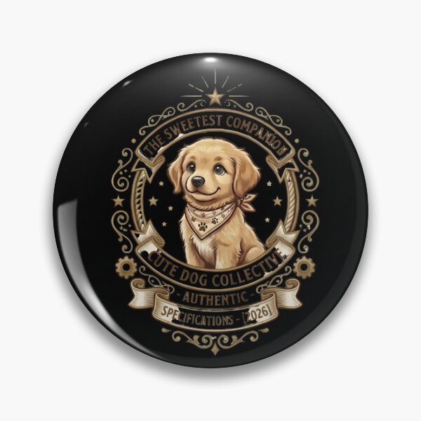 Item preview, The Sweetest Companion Cute Dog Vintage Emblem designed and sold by eihabo.