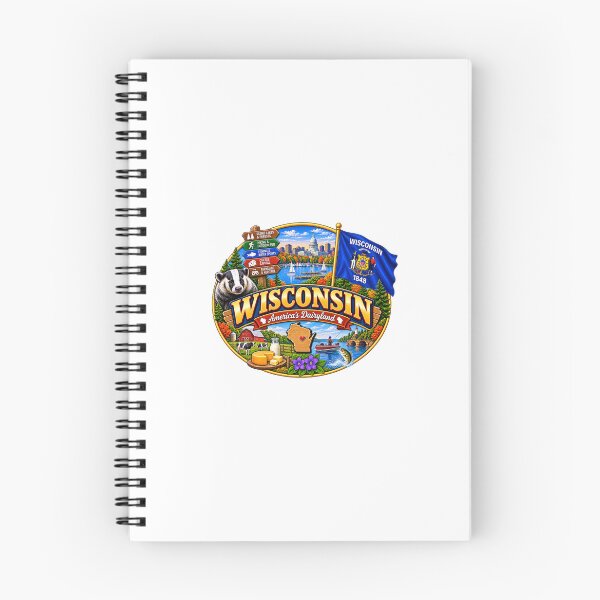 Item preview, Wisconsin America’s Dairyland Vintage Travel Design designed and sold by Awarrie.