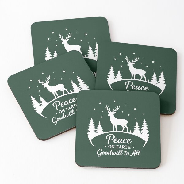 Item preview, Peace on Earth Goodwill to All – Festive Holiday Art designed and sold by Tklezardesigns.