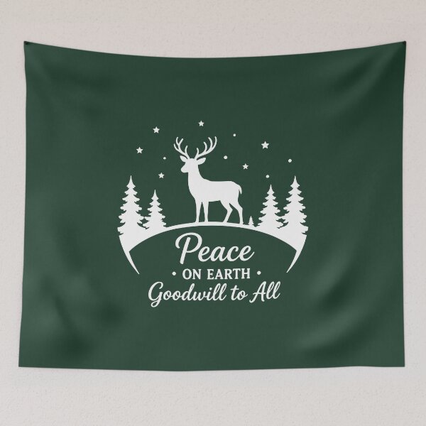 Item preview, Peace on Earth Goodwill to All – Festive Holiday Art designed and sold by Tklezardesigns.