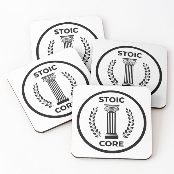 Artikelvorschau, Stoic Core Schildemblem – Ionische Säule und Lorbeerkranz – Schwarze Version entworfen und verkauft von Stoic Core.
