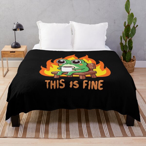 Item preview, Frog, This Is Fine designed and sold by Gkinoki.