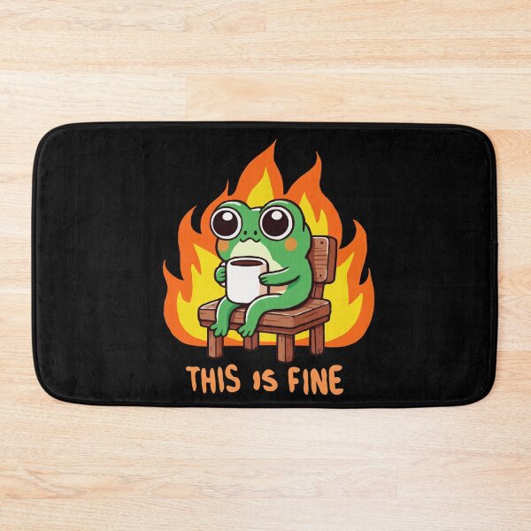 Item preview, Frog, This Is Fine designed and sold by Gkinoki.