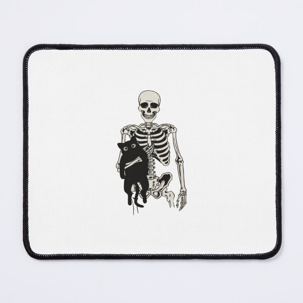 Item preview, Skeleton and Black Cat – Cute Spooky Halloween Cat Design designed and sold by roartusa.