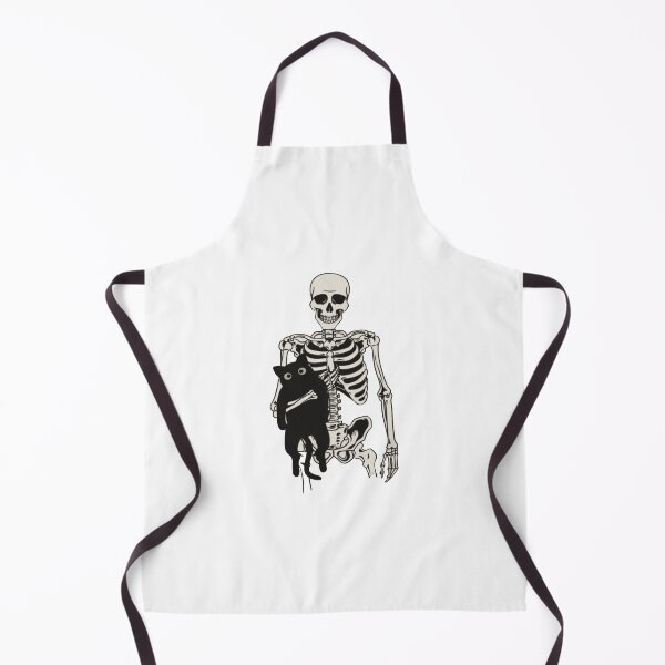 Item preview, Skeleton and Black Cat – Cute Spooky Halloween Cat Design designed and sold by roartusa.