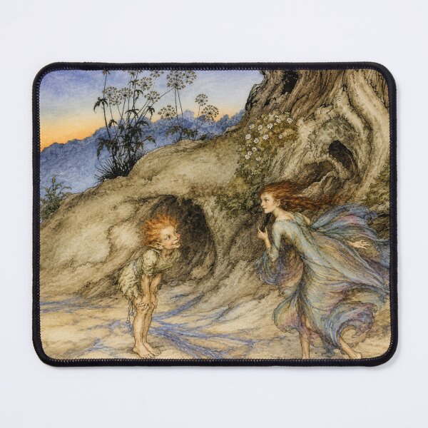 Item preview, A Midsummer Night's Dream Art, Vintage Fairy Illustration, Puck and Fairy, Shakespeare Lovers designed and sold by RickE.