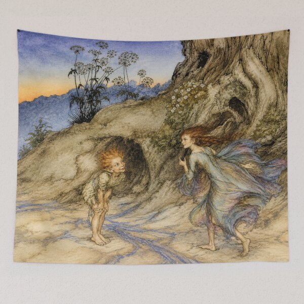Item preview, A Midsummer Night's Dream Art, Vintage Fairy Illustration, Puck and Fairy, Shakespeare Lovers designed and sold by RickE.