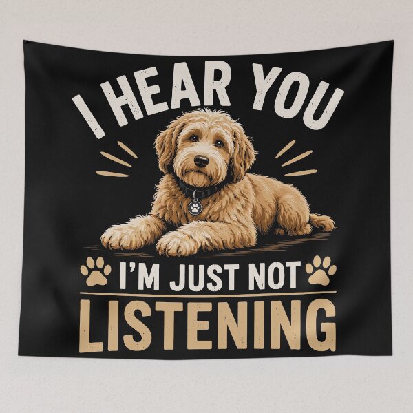 Item preview, I Hear You, I'm Just not Listening Funny Dog Meme designed and sold by WemmaW.