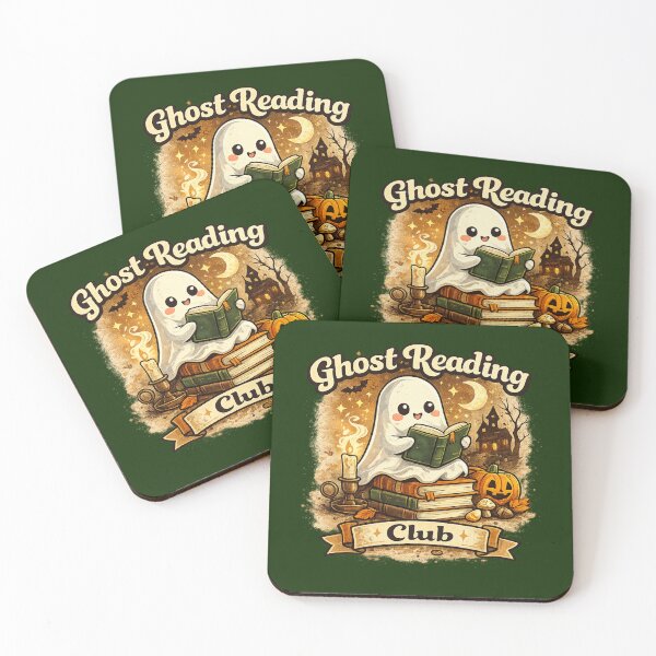 Item preview, Ghost Reading Club Cute Book Lover Halloween Design designed and sold by mocci10.