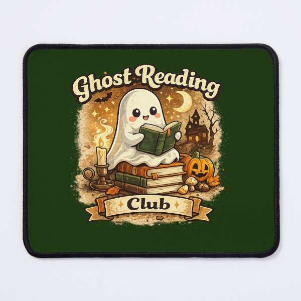 Item preview, Ghost Reading Club Cute Book Lover Halloween Design designed and sold by mocci10.