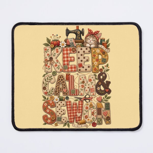 Item preview, Keep Calm & Sew On – Sewing Lover, Quilter & Seamstress Gift designed and sold by EverStitchStudio ★★★★★.