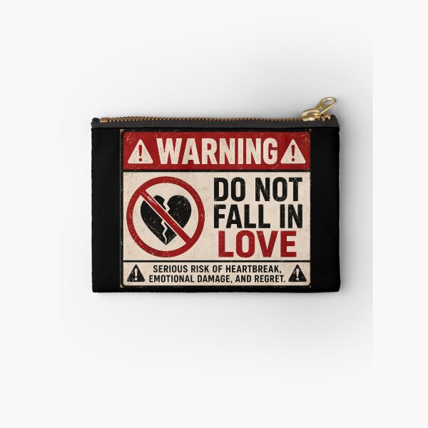 Item preview, Do Not Fall in Love Funny Warning Sign – Sarcastic Breakup Heartbreak Humor designed and sold by Sitred123.