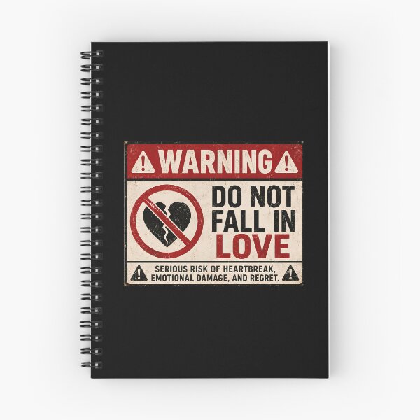 Item preview, Do Not Fall in Love Funny Warning Sign – Sarcastic Breakup Heartbreak Humor designed and sold by Sitred123.