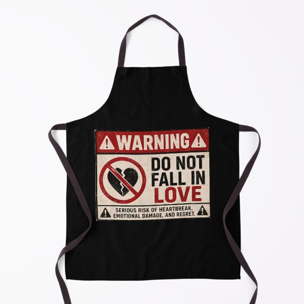 Item preview, Do Not Fall in Love Funny Warning Sign – Sarcastic Breakup Heartbreak Humor designed and sold by Sitred123.