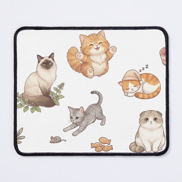 Item preview, Cute Cat Breeds Kitten Scratch Post Sleeping Calico Aesthetic designed and sold by Rehnair.