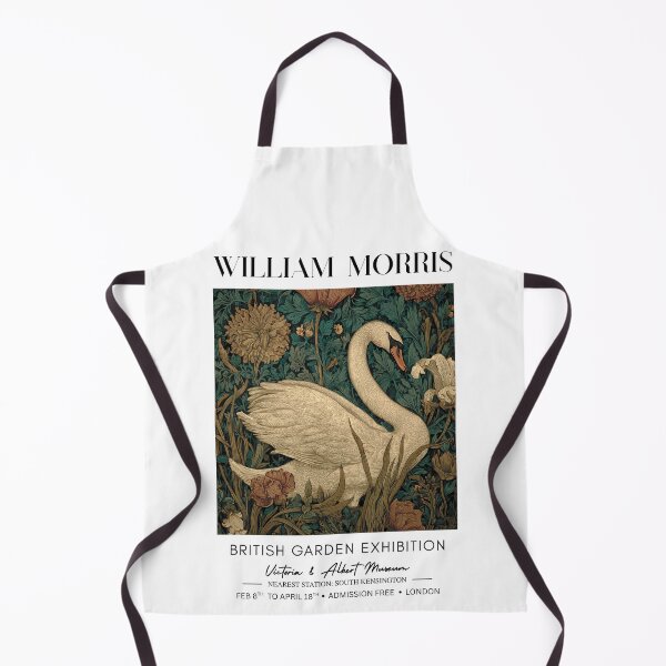 Item preview, Swan Among Chrysanthemums Art Poster designed and sold by GoodOldPrints4.