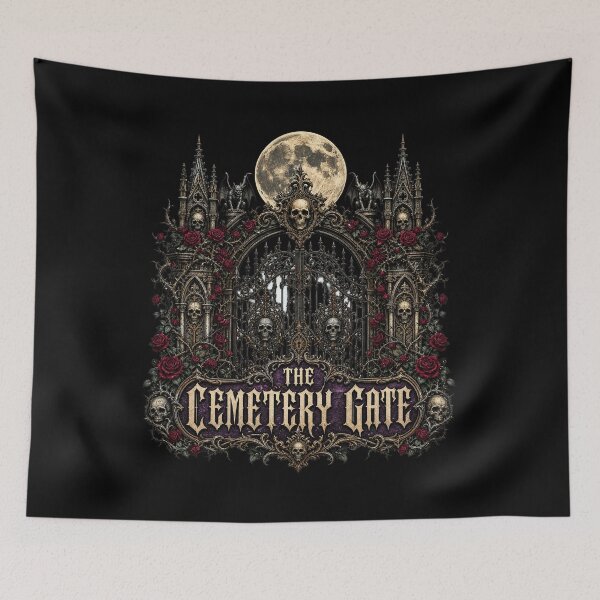 Item preview, HALLOWEEN Cemetery Gate – Gothic Graveyard Sticker designed and sold by ElKesslassy  Daniel.