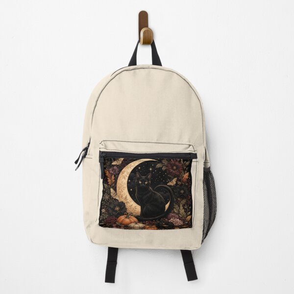 Item preview, Botanical Black Cat – Celestial Autumn Moon Garden Art designed and sold by astersgraphics.